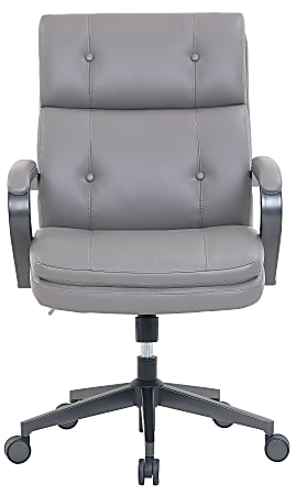 Serta&reg; SitTrue&trade; Belterra Faux Leather Mid-Back Manager Chair, Gray