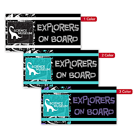 Custom Printed 1, 2 Or 3 Color Bumper Stickers, 3-3/4" x 7-1/2" Rectangle, Box Of 125 Stickers