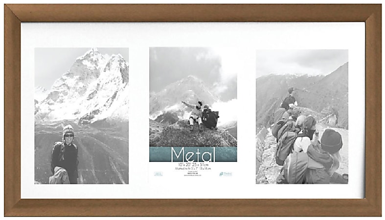 Timeless Frames® Metal Picture Frame, 10" x 20" With Mat, Bronze