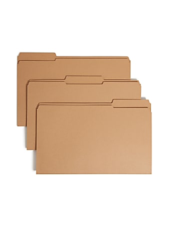 Smead® 2-Ply Folders, 1/3 Cut, Legal Size, Kraft, Pack Of 50