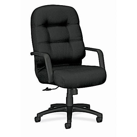 HON® 2090 Series Pillow Soft Executive High-Back Chair, 46 1/2"H x 26 1/4"W x 29 3/4"D, Black