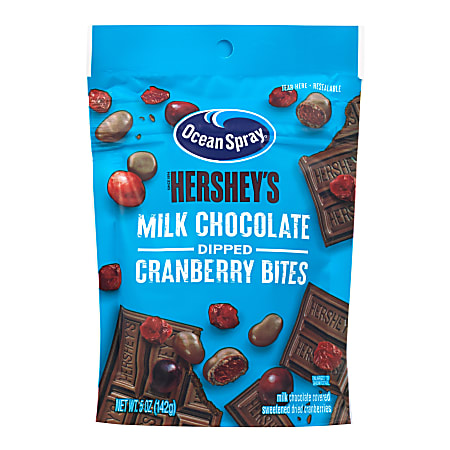 Ocean Spray/Hershey's Milk Chocolate Dipped Cranberry Bites, 5.0 Oz, Pack Of 12 Bites
