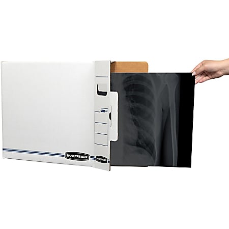 Bankers Box X Ray Storage Boxes 15 34 x 5 14 x 19 34 WhiteBlue Case Of ...