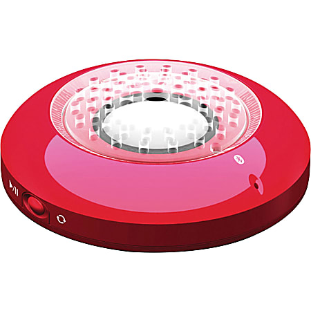 Compucessory Compact Bluetooth® Stereo Speaker System, 3.1"H x 3.1"W x 1.1"D, Red, CCS50922