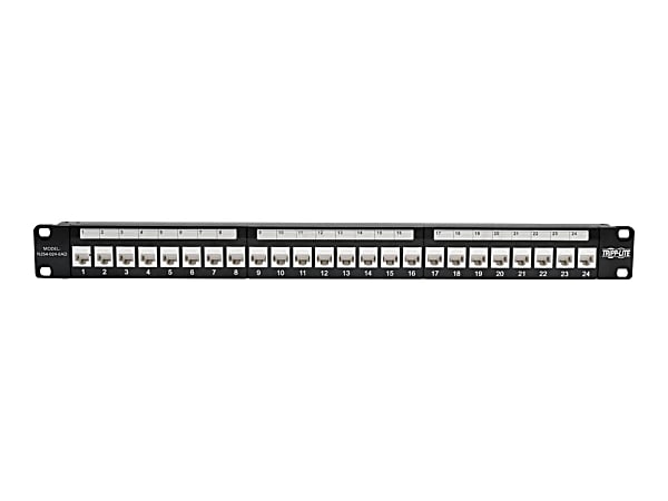 Tripp Lite&reg; 24-Port Cat6a Feedthrough Patch Panel