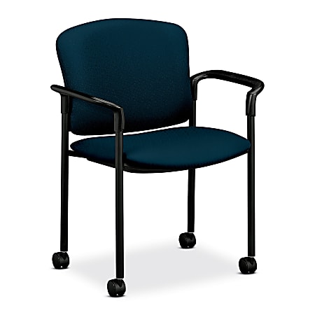 HON® Mobile Stacking Guest Chairs, With Arms, 33"H x 27 1/4"W x 22 1/2"D, Mariner, Carton Of 2