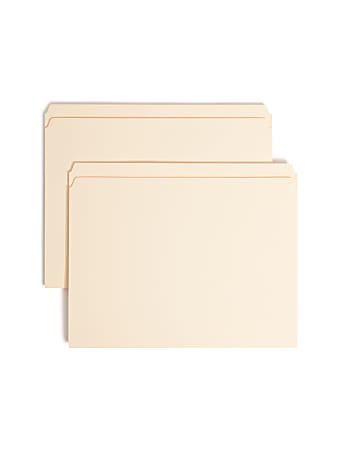 Smead® Manila Reinforced Tab Fastener Folders, 3/4" Expansion, 8 1/2" x 11", Letter, Manila, Box of 50