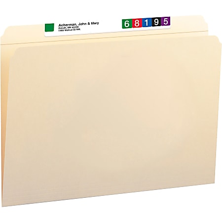 Smead® Manila Reinforced Tab Fastener Folders, Legal Size,