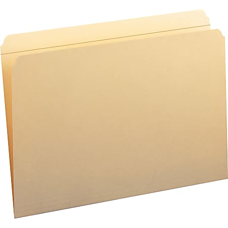 Smead® Manila Reinforced Tab Fastener Folders, Legal Size, Straight Cut, Pack Of 50