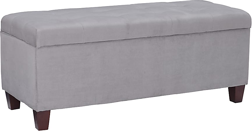 Linon Rae Storage Ottoman, Black/Gray