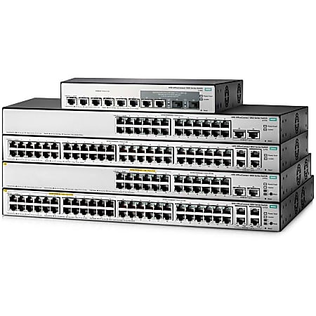HPE OfficeConnect 1850 Gigabit Ethernet 2XGT PoE+ 185W Switch, JL172A