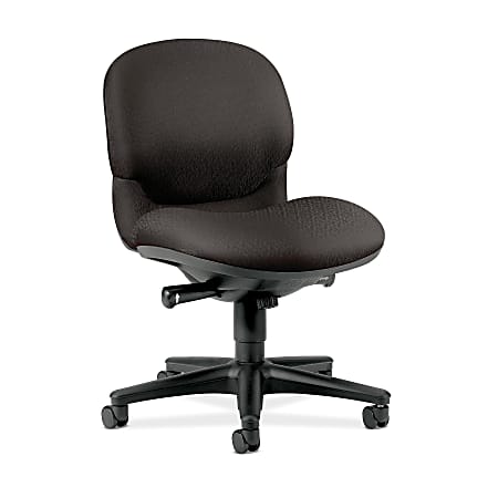 HON® Sensible Seating 6005 Mid-Back Managerial Chair, 36 1/2"H x 25 4/5"W x 27 1/2"D, Black Frame, Black