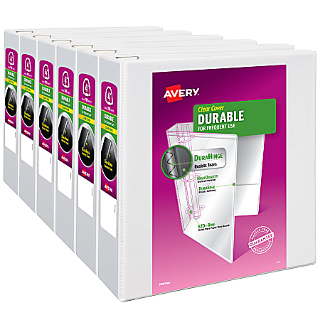 Avery® Durable View 3 Ring Binder, 4" EZD®