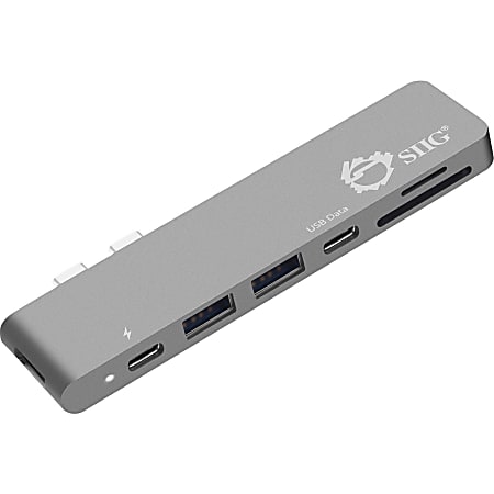 SIIG Thunderbolt 3 USB-C Hub HDMI with Card Reader &amp; PD Adapter - Space Gray