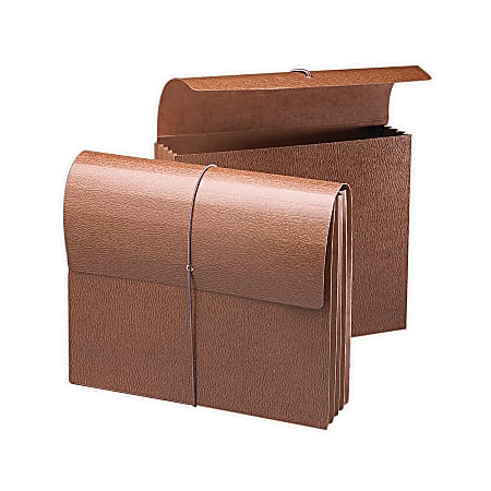 Smead® Expanding Wallet, 3 1/2" Expansion, 9 1/2" x 11 3/4", 30% Recycled, Brown