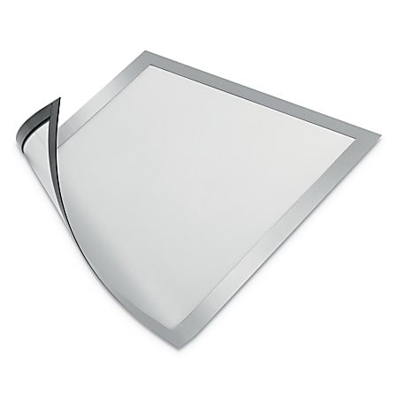 DURABLE DURAFRAME Magnetic Sign Holders, 9-1/2" x 12", Silver, Set Of 2 Holders