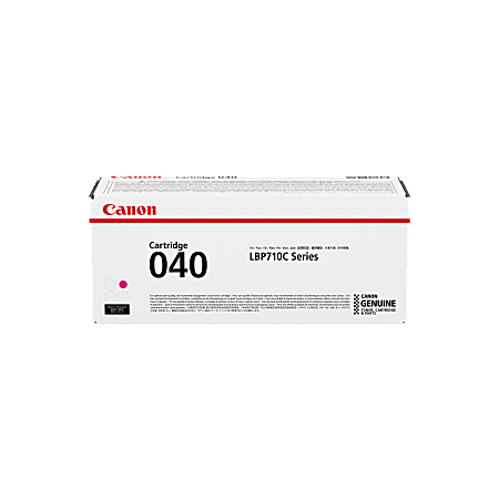 Canon CRG-040MAG Original Standard Yield Laser Toner Cartridge - Magenta Pack - 5400 Pages