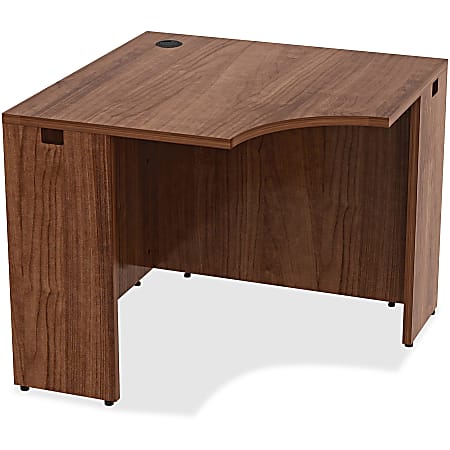 Lorell® Essentials 34"W Corner Computer Desk, Walnut