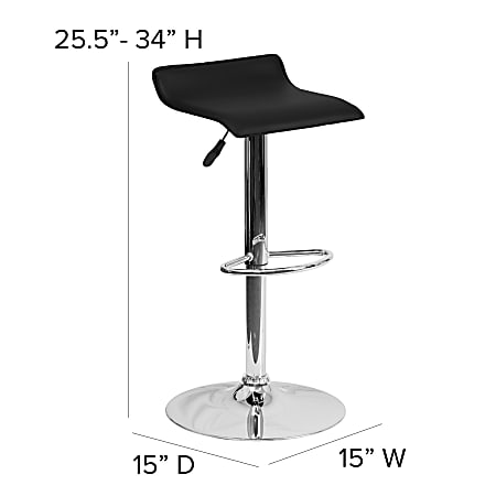 Flash Furniture Contemporary Vinyl Adjustable Height Bar Stool