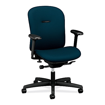 HON® Mirus Low-back Task Chair, 39 1/2"H x 27 1/2"W x 36"D, Black Frame, Mariner Fabric