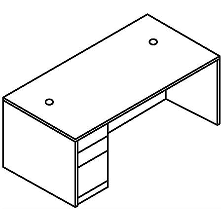 HON 10500 H105898L Pedestal Desk - 66