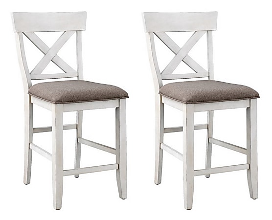 Coast to Coast Counter-Height Dining Chairs, Brown, Set Of 2 Chairs
