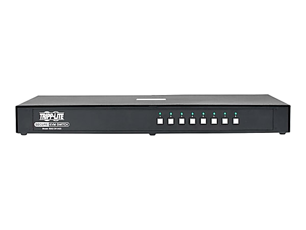 Tripp Lite Secure KVM Switch, DVI to DVI - 8-Port, NIAP PP3.0 Certified, Audio, CAC Support, Single Monitor - KVM / audio switch - 8 x KVM / audio - 1 local user - desktop - TAA Compliant