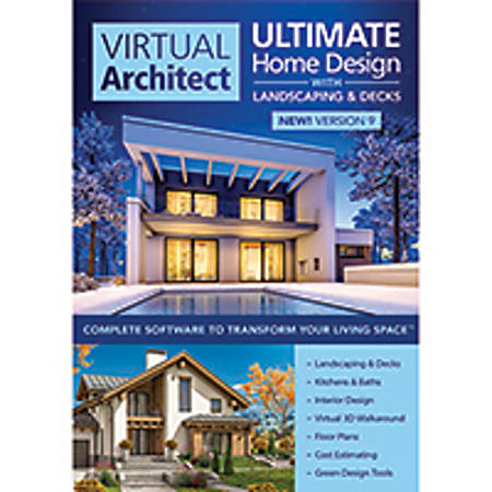 Nova Development Virtual Architect Ultimate Home Design with Landscaping  and Decks Windows - Office Depot