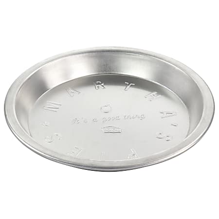 Martha Stewart Round Embossed Aluminum Pie Pan, 9”, Silver