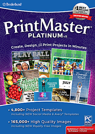PrintMaster® Platinum v8, For PC/Mac®, Disc