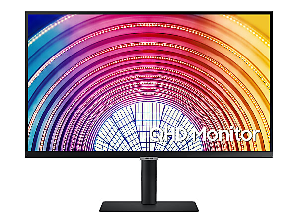 Samsung S27A600NWN - S60A Series - LED monitor - 27" - 2560 x 1440 QHD @ 75 Hz - IPS - 300 cd/m² - 1000:1 - HDR10 - 5 ms - HDMI, DisplayPort - black
