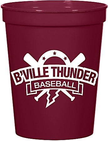 Custom Big Game Promotional Stadium Cup, 16 Oz, Assorted