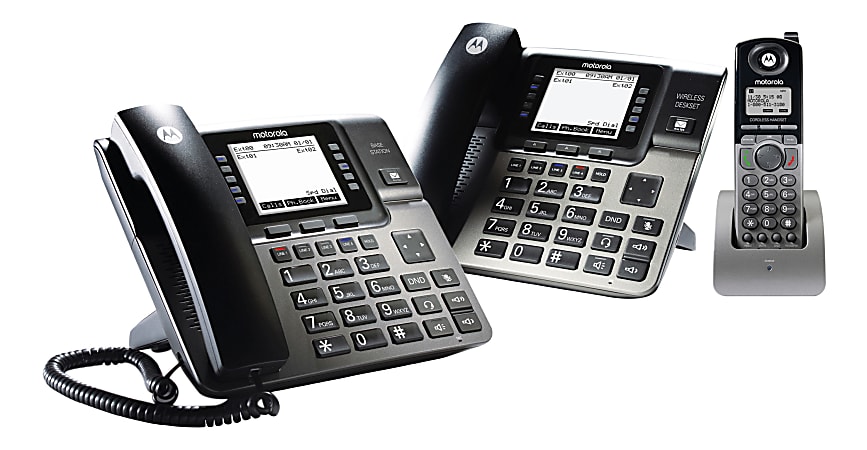 Motorola&reg; 4-Line Unison Base Set, Black, ML1002S