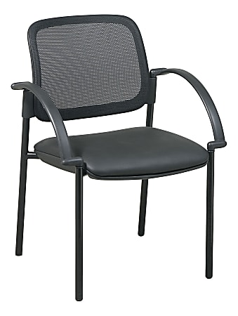 Lorell® Breathable Mesh Guest Chair, Black