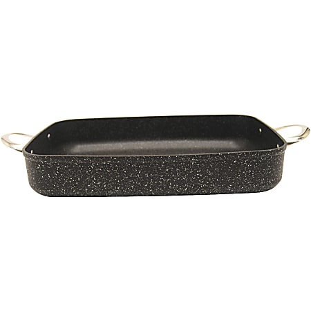 THE ROCK™ by Starfrit® Aluminum Nonstick Oven Dish With Stainless Steel Handles, 13” x 10”, Black