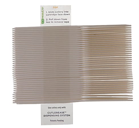 Eco-Products Cutlery for Cutlerease Dispensing System, Fork, 6", White, 960/Carton