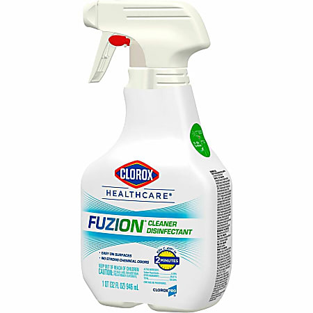 Clorox Fuzion Cleaner Disinfectant - Ready-To-Use - 32 fl oz (1 quart)Bottle - 216 / Bundle - Low Odor, Odor Neutralizer, Easy to Use - Translucent