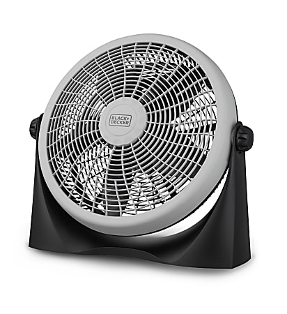 Black+Decker High Velocity 16” Floor Fan, 19-3/16”H x 20-9/16”W x 6-7/16”D, White