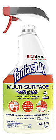 SC Johnson Professional Fantastik® Disinfectant Degreaser, Fresh Scent, 32 Oz