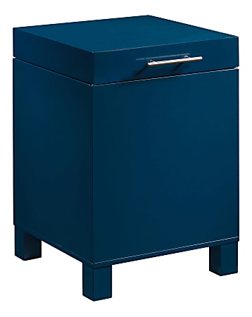 Sauder® Vista Key Storage Side Table, 22"H x 15-3/4"W x 15-3/4"D, Navy Blue 