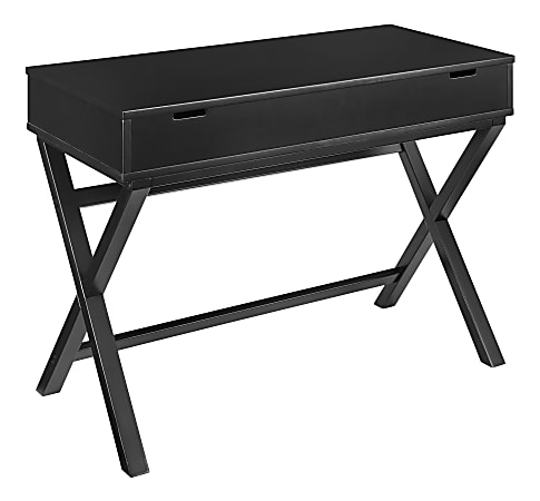 Linon Lacey 42"W Lift-Top Computer Desk, Black