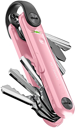 KeySmart Max Key Holder With Tile Smart Location, 4.2", Blush