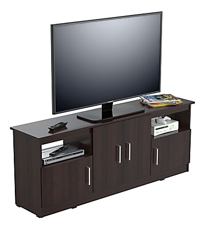 Inval Flat Screen TV Stand For 60" TVs, 63"W, Espresso Wengue