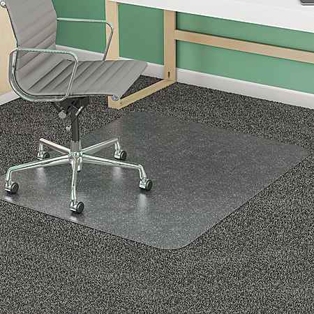 Realspace SuperMat Chair Mats Medium Pile Carpet 46 x 60 Rectangle Clear  Pack Of 25 Chair Mats - Office Depot