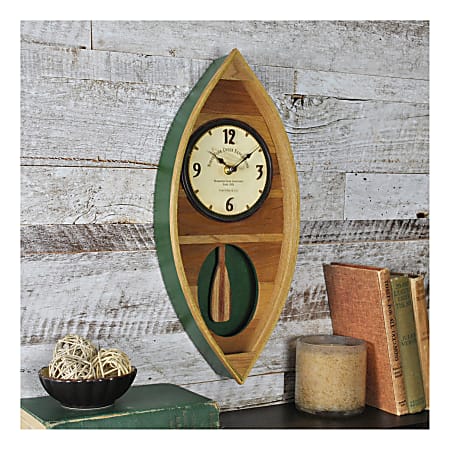 FirsTime & Co.® Canoe Pendulum Clock, Wood/Green