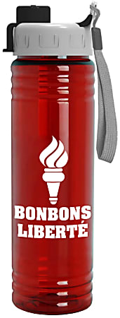 Custom 24oz Slimfit Upcycle rPET Bottle w/ Quick Snap Lid