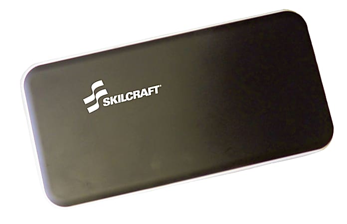 SKILCRAFT® Portable Power Pak, 12,000 mAh, Black, 704500NIB0012