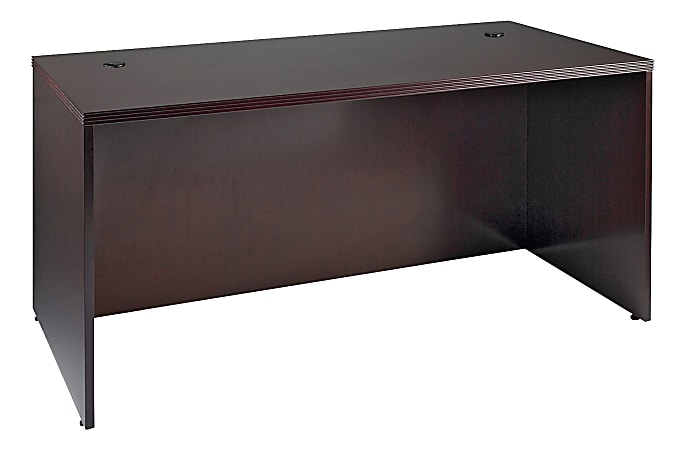 Lorell® Sao Paulo Rectangular Desk, 60"W, Mahogany