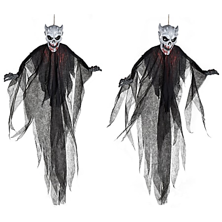 Amscan Halloween Demon Hanging Prop, 7', Black