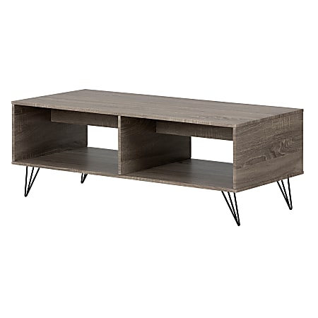 South Shore Evane Coffee Table, 15-3/4"H x 43-5/16"W x 19-3/4"D, Oak Camel
